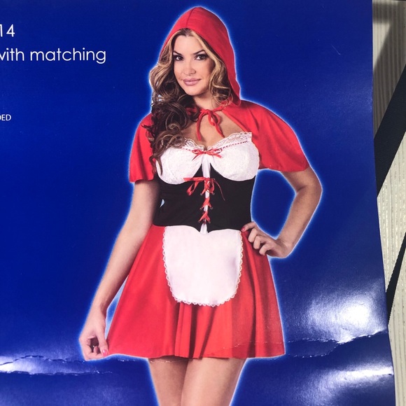 Red Riding Hood Adult Costume 10 12 14 NEW - Picture 2 of 7